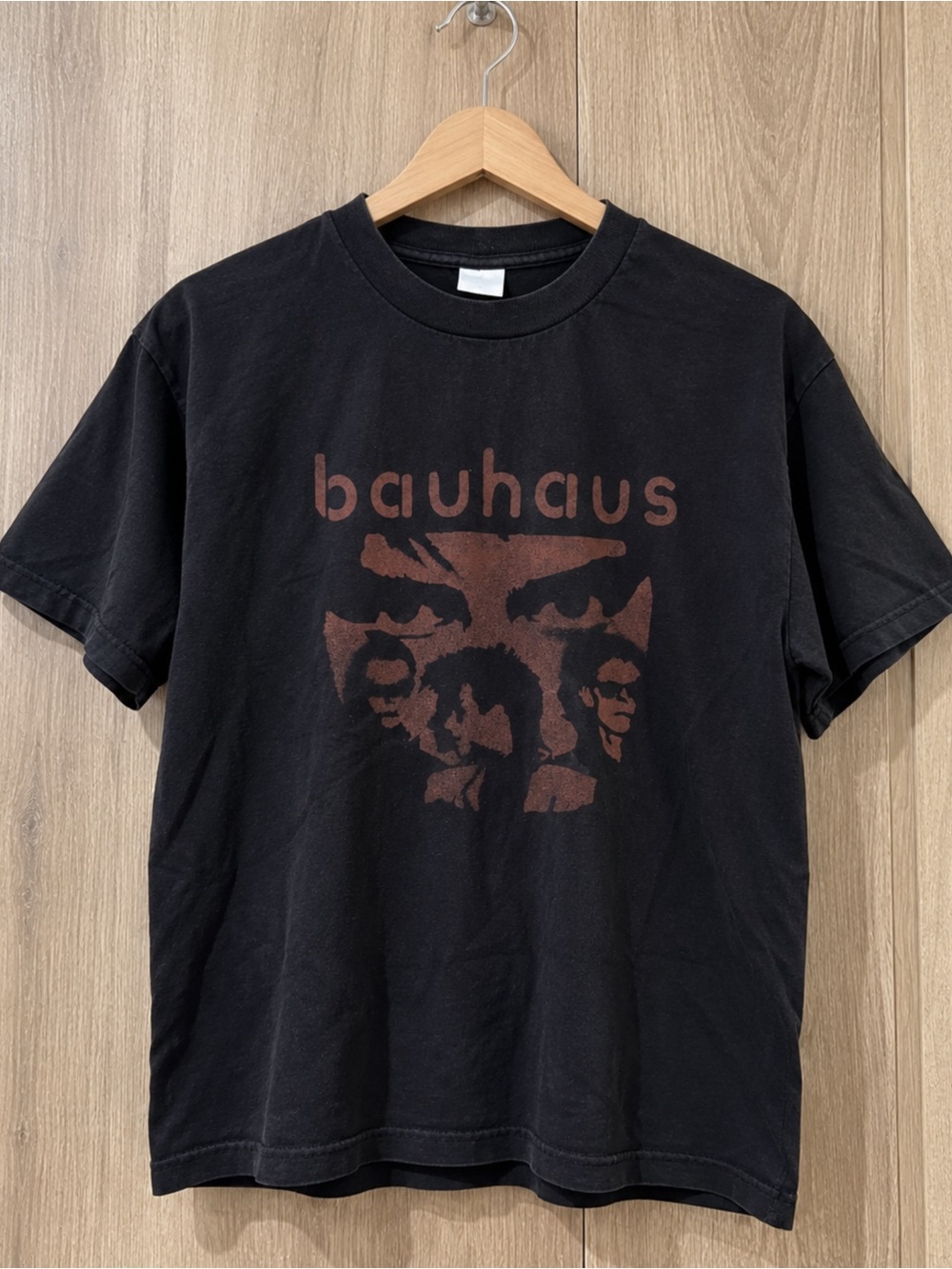 Gildan Black Short-Sleeve Tee with Brown Bauhaus Graphic